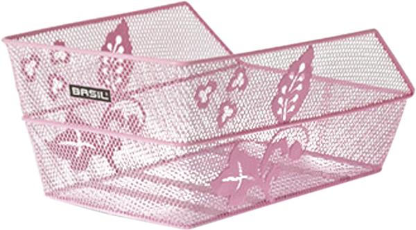 Basil Cento S Flower Fahrradkorb hinten, Festmontage, pink