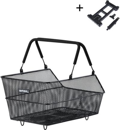 Basil Cento S Fahrradkorb hinten MIK, schwarz Produktbild 1