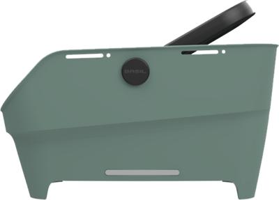 Basil Cento Neo MIK Fahrradkorb hinten, silber-gr?n Produktbild 1