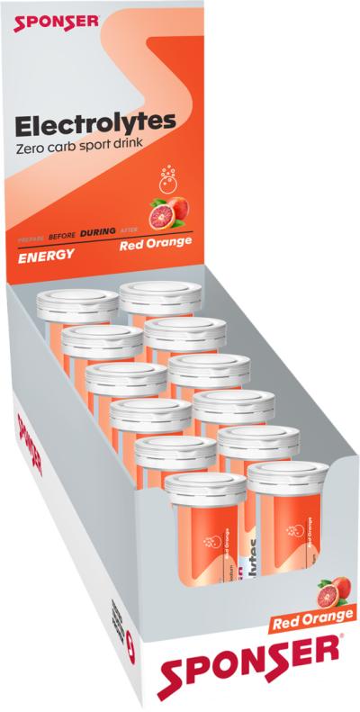 Sponser Electrolytes Display, RED ORANGE (12 x 10 ? 4.5 g) Produktbild 1