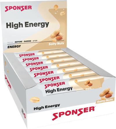 Sponser High Energy Bar, SALTY NUT  Display (30 x 45 g) Produktbild 1