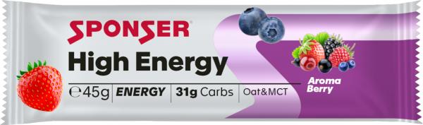 Sponser High Energy Bar, BERRY Display (30 x 45 g)