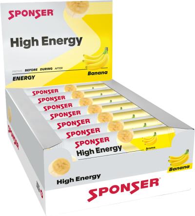 Sponser High Energy Bar, BANANE Display (30 x 45 g) Produktbild 1