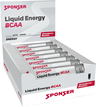 Sponser Liquid Energy BCAA, STRAWBERRY-BANANA Display (18 x 70 g) Tuben Produktbild 1