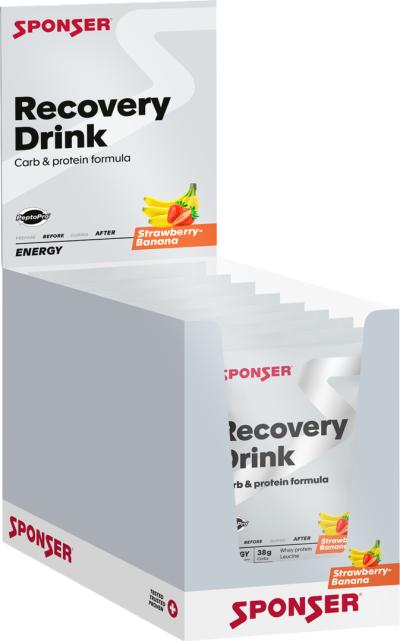 Sponser Recovery Drink, STRAWBERRY-BANANA Display (20 x 60 g) Produktbild 1