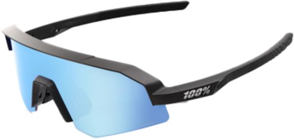 100percent Slendale XS Matte Black - HiPER Blue Multilayer Mirror