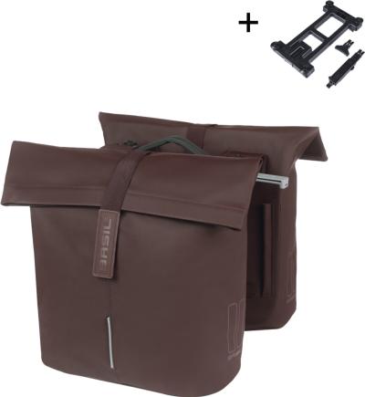 Basil City Fahrrad Doppeltasche MIK, 28-32L, roasted brown Produktbild 3