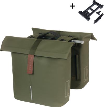 Basil City Fahrrad Doppeltasche MIK, 28-32L, moss green Produktbild 3