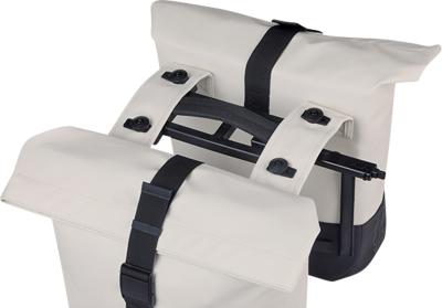 Basil Cove Fahrrad-Doppeltasche MIK, 28-32L, creme-schwarz Produktbild 2