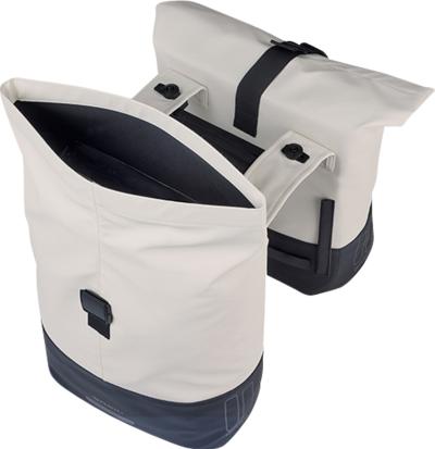 Basil Cove Fahrrad-Doppeltasche MIK, 28-32L, creme-schwarz Produktbild 3
