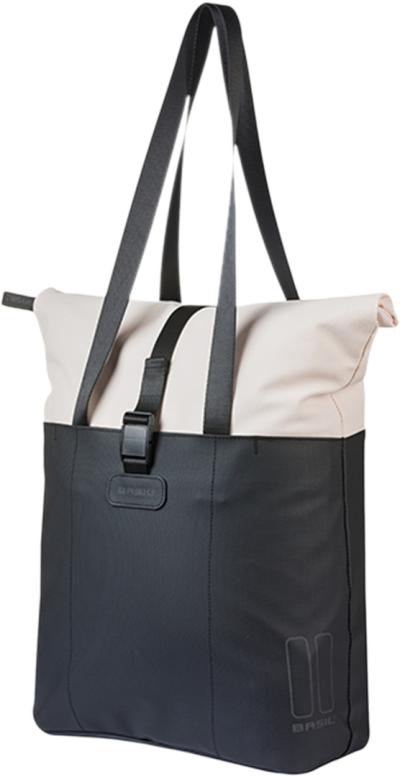 Basil Vive Shopper MIK Hooks, 15-20L, cremefarben-schwarz Produktbild 1