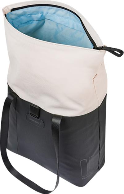 Basil Vive Shopper MIK Hooks, 15-20L, cremefarben-schwarz Produktbild 3