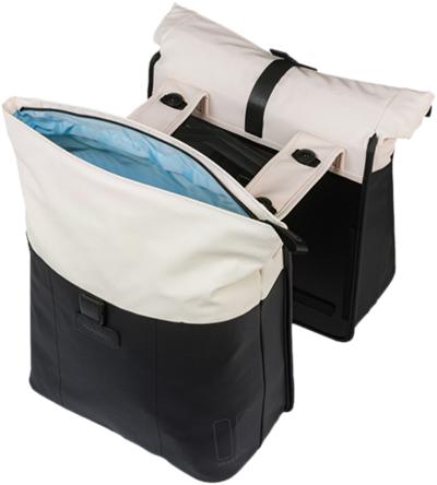 Basil Vive Fahrrad-Doppeltasche MIK, 28-35L, creme-schwarz Produktbild 2