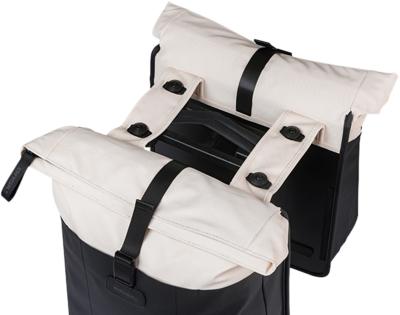 Basil Vive Fahrrad-Doppeltasche MIK, 28-35L, creme-schwarz Produktbild 3