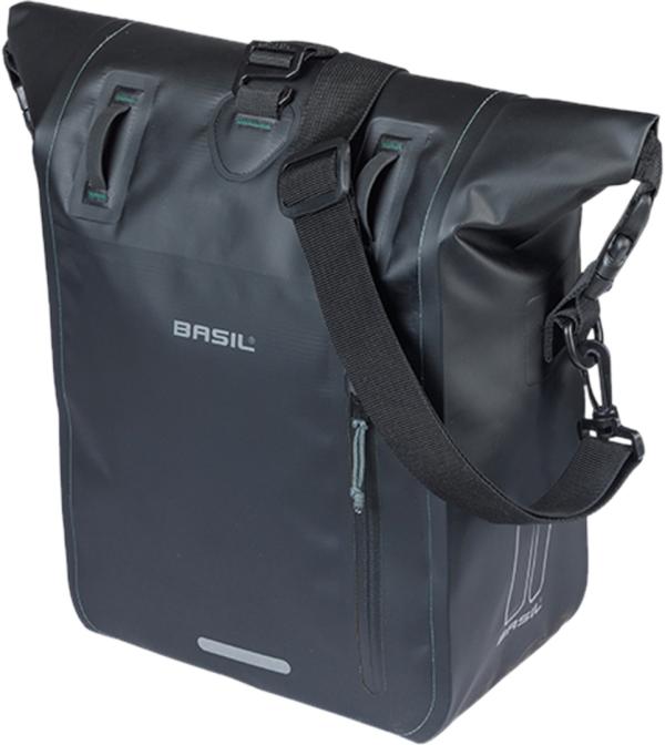 Basil Rivo M Einzeltasche, Tarp. MIK Hooks, 12-15L, schwarz