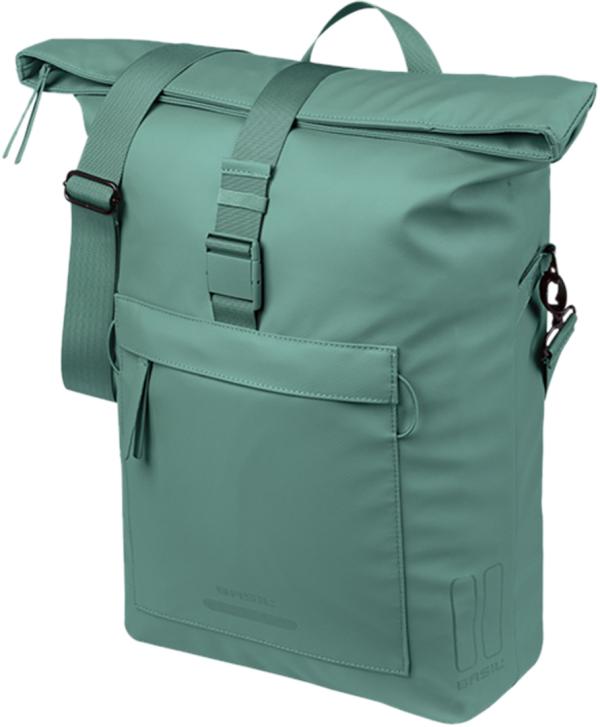 Basil Brooklyn Umh?ngetasche MIK Hooks, 17L, silber-gr?n