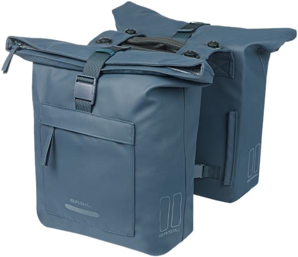 Basil Brooklyn Fahrrad-Doppeltasche MIK, 41L, navy