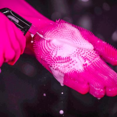 Muc-Off Deep Scrubber Gloves Pink L Produktbild 1