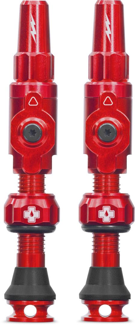 Muc-Off Schlauchlose Ventile Big Bore Lite 65mm Rot