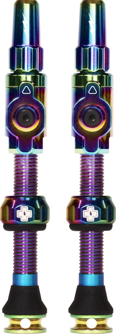 Muc-Off Schlauchlose Ventile Big Bore Lite 75mm Irisierend