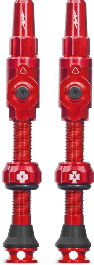 Muc-Off Schlauchlose Ventile Big Bore Lite 75mm Rot