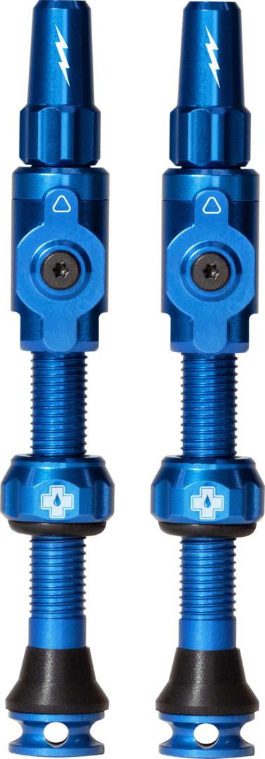 Muc-Off Schlauchlose Ventile Big Bore Lite 75mm Blau