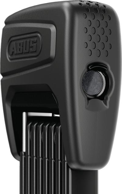 Abus Faltschloss Bordo One 6000AF/120 Fingerprint mit Halter SH 6000/120 schwarz  Produktbild 2