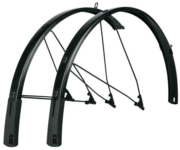 SKS Schutzblechgarnitur Bluemels Style Kunststoff 28" 46mm schwarz matt 