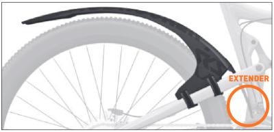 SKS HR-Steckschutzblechverl&auml;ngerung Mudrocker rear Extender schwarz  Produktbild 1