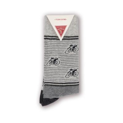 Le Patron Vintage Cyclist Socks grey melange 43-46 Produktbild 2