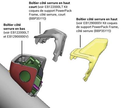 Bosch Halteschalen-Kit Rahmenakku PowerPack schlossseitig BBP35YY schwarz  Produktbild 2