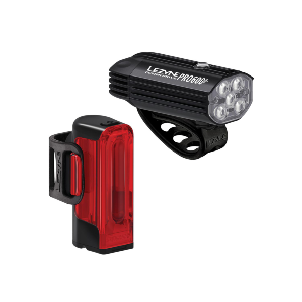 Lezyne Fusion Drive Pro 600+ / Strip Drive 300+ Pair one size satin black